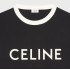 셀린느 CELINE 프린지 티셔츠 - 코튼 저지 블랙 / 화이트 2X29C671Q.38AW