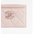 샤넬 카드 홀더 Shiny Grained Calfskin, Enamel, Strass &amp; Gold-Tone Metal 라이트 핑크  AP3343
