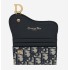 DIOR 오블리크 새들 플랫 카드지갑 네이비 S5610CTZQ M928