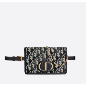 디올 DIOR 30 몽테인 오블리크 파우치 벨트 백 블루 S2086UTZQ_M928