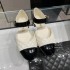 모두포함 샤넬 메리제인 투톤 발레리나 플랫 구두 화이트 G38441